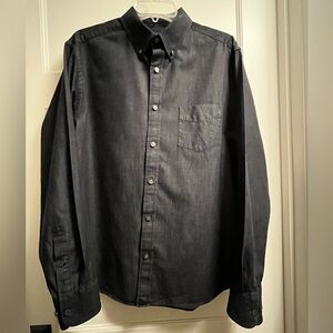 UNTUCKit Men's Charcoal Chambray Dumol Shirt - XL Slim